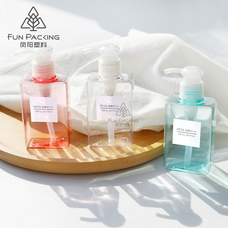 Picture of Petg Square Lotion Bottle 250ml Hand Sanitizer Shampoo Bottle 450ml Sub-Bottle Shower Gel Bottle 650ml