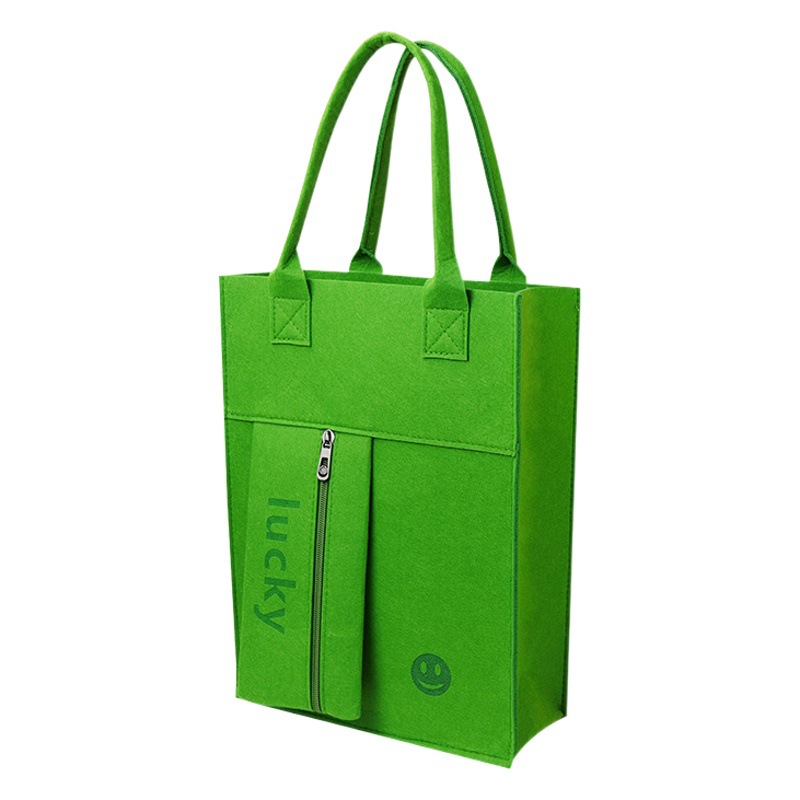 Wholesale Internet celebrity same felt Student tutorial bag large capacity handbag zipper bag art tutorial bag customization