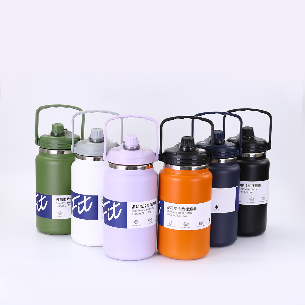 Cross-border 4L Ice Bucket Large Capacity Portable Summer Heat Preservation Hot and Cold Space Pot Stainless Steel Heat Pot