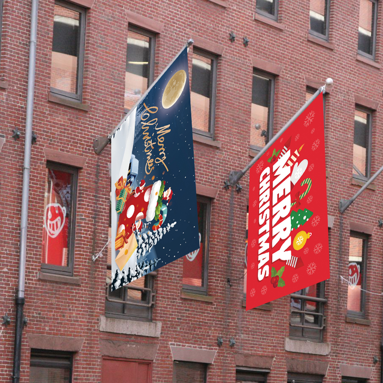 Picture of Amazon foreign trade cross-border flag Christmas indoor and outdoor polyester flag 90*150cm can be set to map