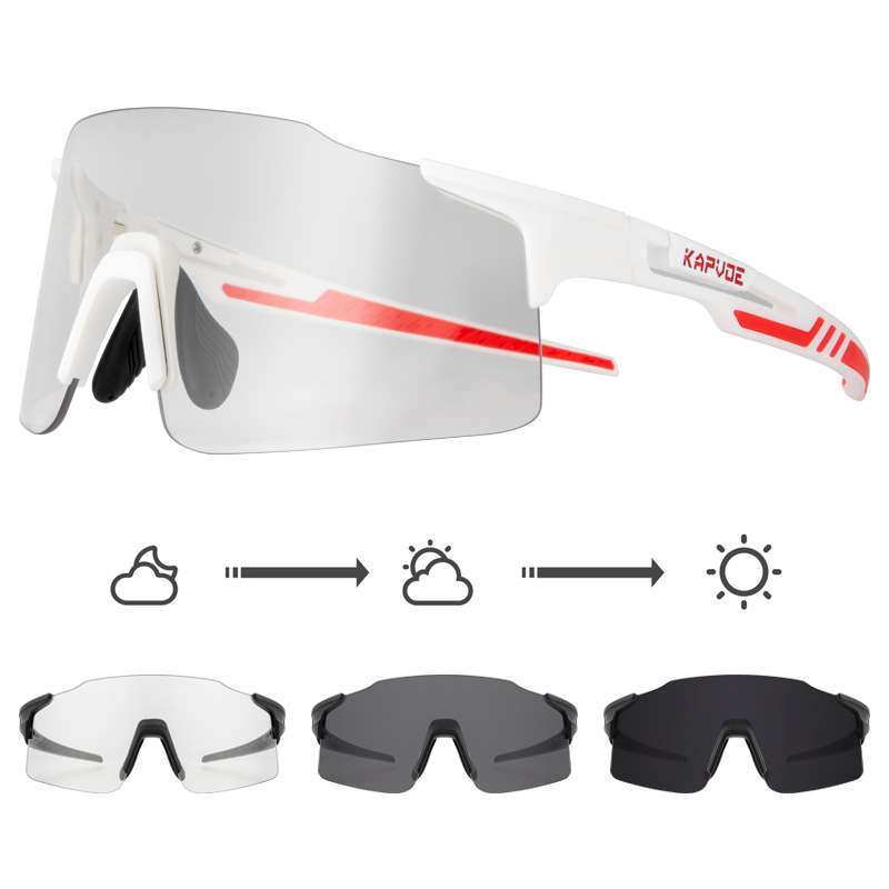 Picture of kapvoe color changing riding glasses myopia men and women running outdoor sports windproof goggles bicycle accessories