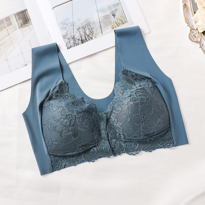 Picture of TEMU Explosions European and American Cross-border plus size Gather Front Buckle Bra Fixed Cup Lace Vest Bra Ladies