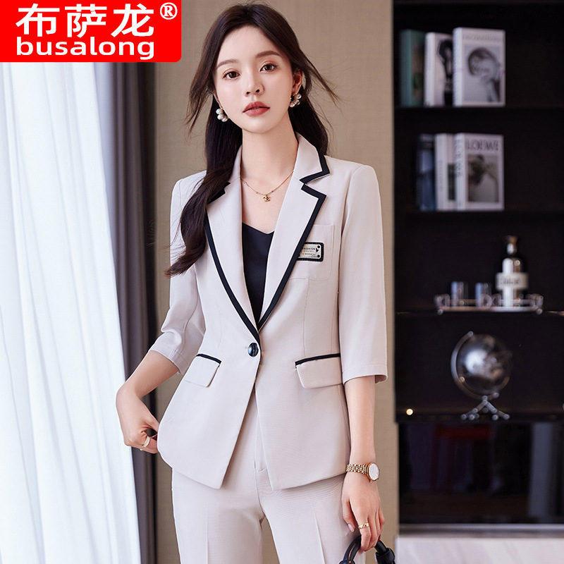 Picture of Casual Fashion Suit suit Pants Women's Spring and Autumn New Temperament Goddess Fan Professional Wear Small Suit Work Clothes