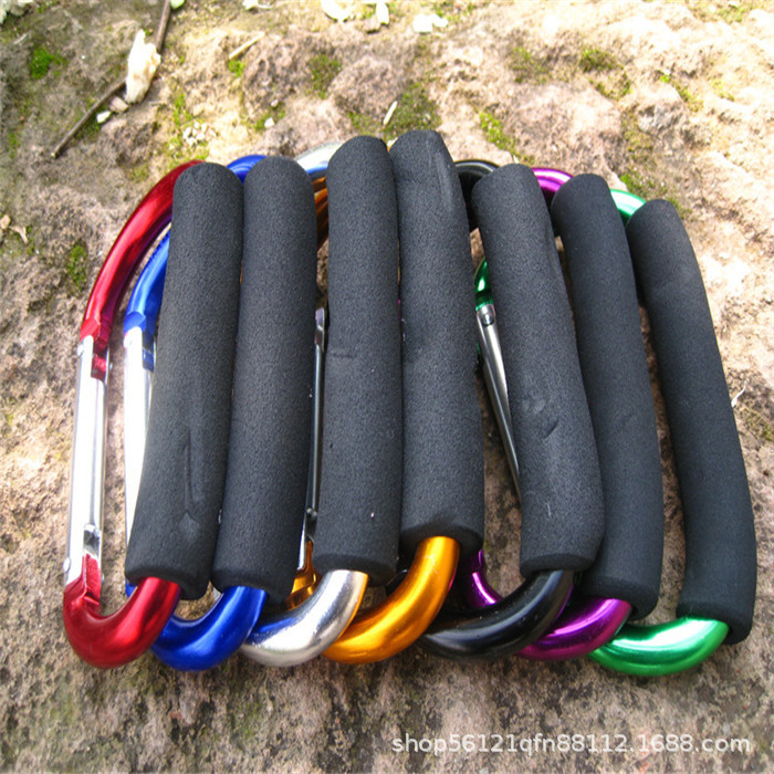 Picture of Giant D-shaped mountaineering buckle aluminum alloy quick hanging key chain key ring D-shaped hook oversized D-shaped buckle