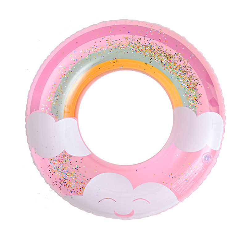 Picture of Factory wholesale thickened children's striped adult swimming ring inflatable underarm ring net red floating ring double airbag swimming ring