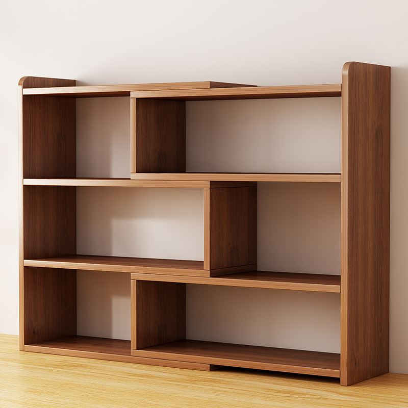 Simple Bookshelf Desktop Storage Rack Student Desk Multi-Layer Cabinet Storage Rack Table Storage Cabinet Household Small Bookcase