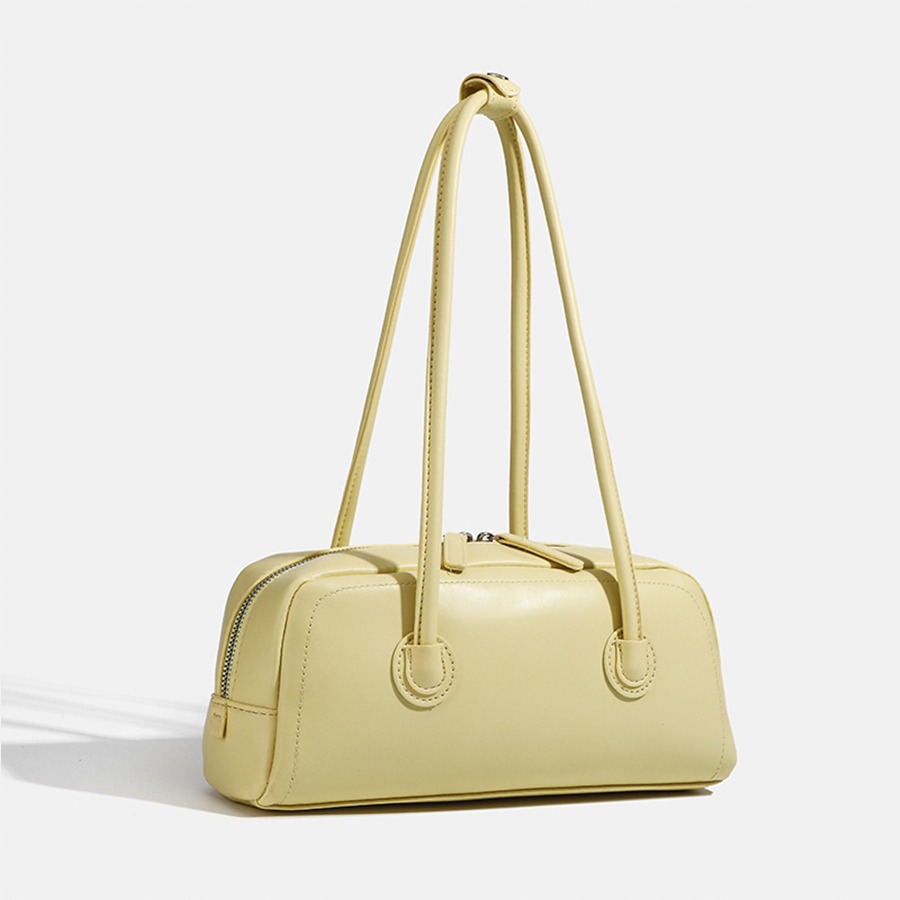 2025 New Korean Niche Boston Handbag Women's High-End Casual Easiest for Match Commuting Shoulder Underarm Bag