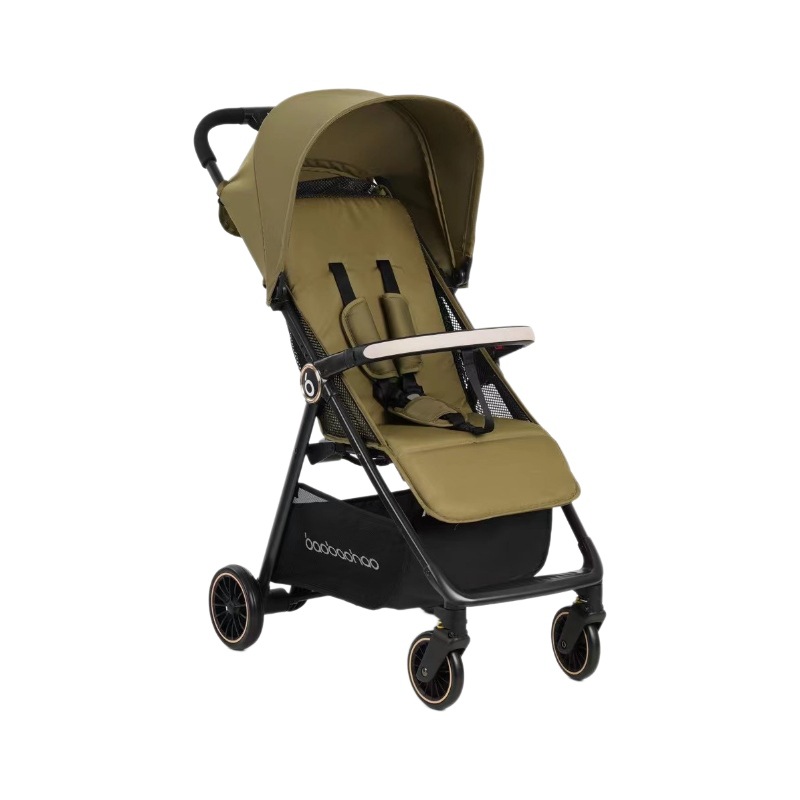 Picture of Baby Good A2 Children's Cart Pocket Cart Lightweight Cream Color Easy Storage Sitting and Lying One-Button Receipt Exit