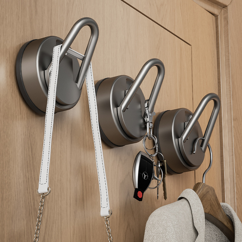 Suction cup hook non-perforated toilet vacuum strong seamless sticky hook bathroom wall load-bearing door back coat and hat sticky hook