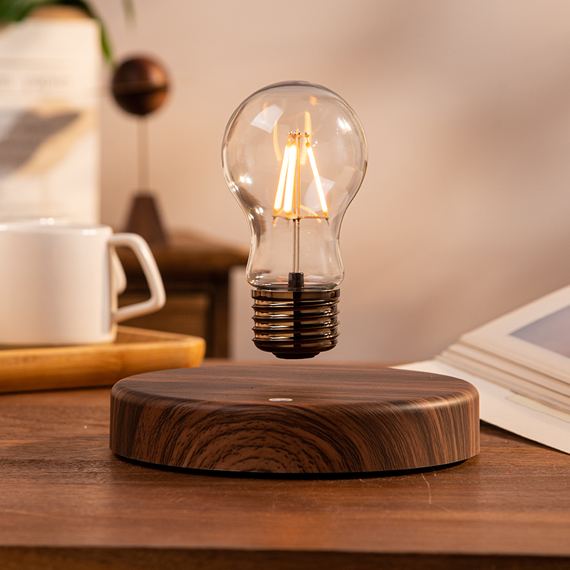 Magnetic Levitation Light Bulb Black Technology Small Ornaments Handicrafts Atmosphere Lamp Popular Table Lamp Home Living Room Modern Accessible Luxury