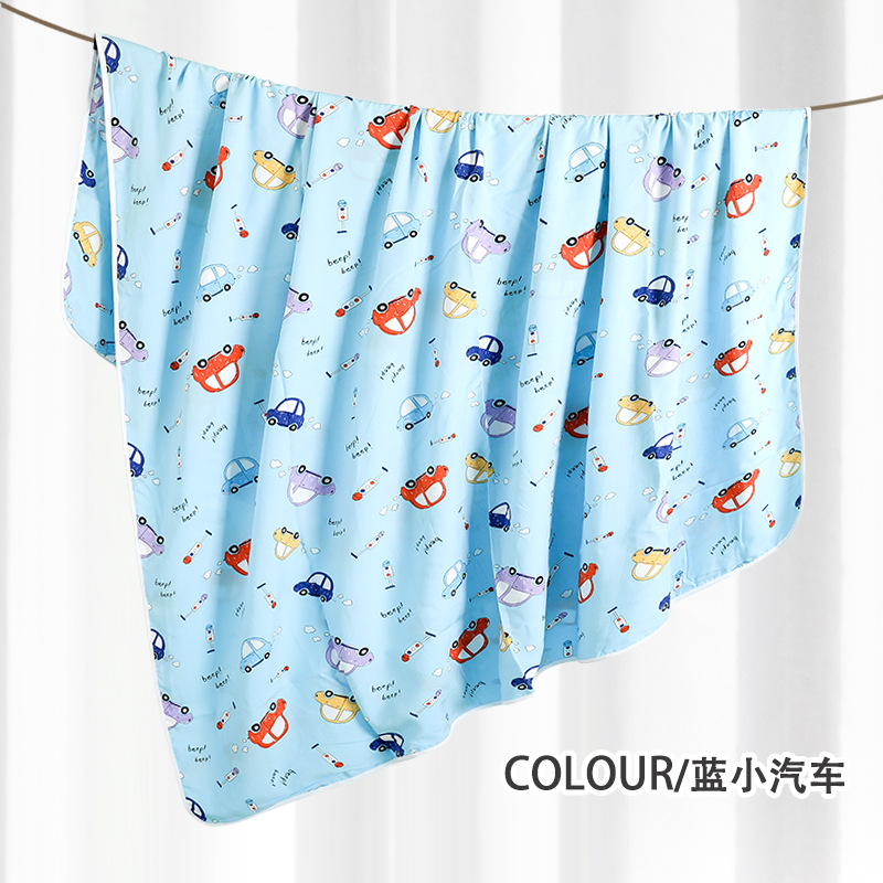 Picture of Summer Cotton Silk Artificial Cotton Double Layer Thin Quilt Cotton Silk Baby Blanket Baby Summer Household Sheds Children's Summer Cool Quilt
