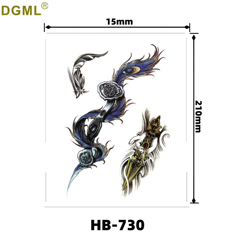 Picture of Small fresh English letters flower butterfly tattoo stickers color creative full arm fox in stock wholesale to map custom
