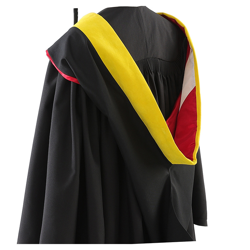 Picture of 2025 American Adult Scientific Clothing, University Graduation Clothing, Woven Bachelor's Clothing Suit, Yellow Collar Drape Cloth