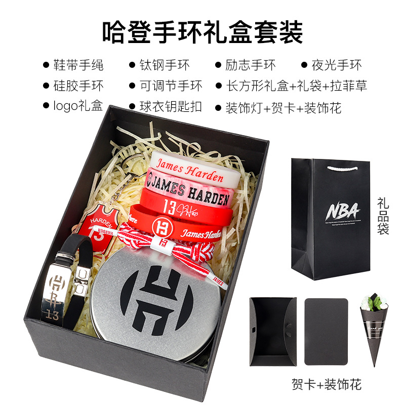Picture of Basketball bracelet Kobe James Owen Curry Harden luminous fans around birthday gifts to boys hand rope