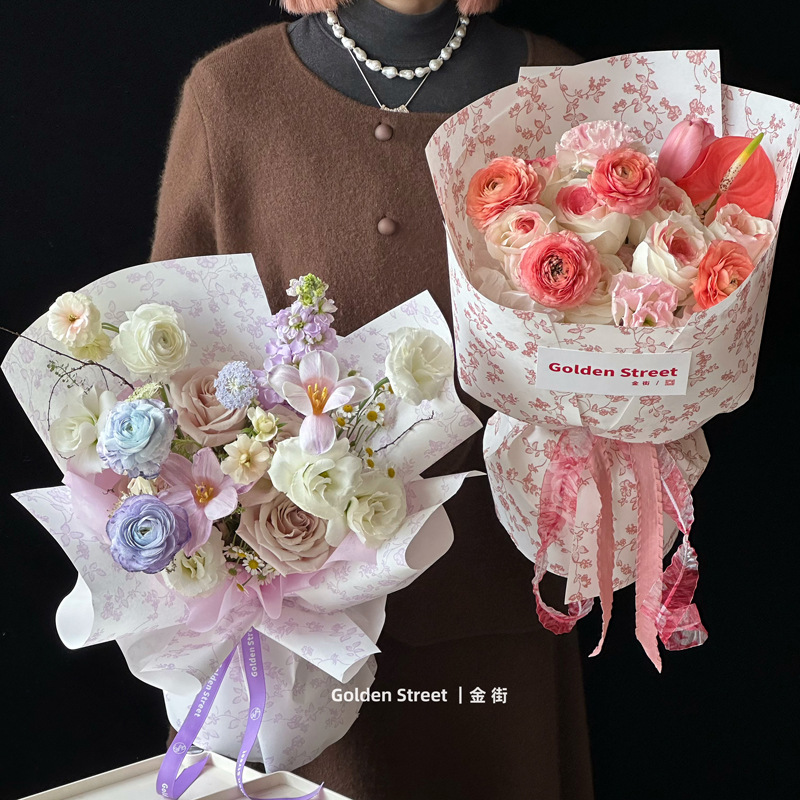 38 goddess festival flower packaging waterproof flower wrapping paper flower art paper flower shop flower gift paper rose bouquet paper