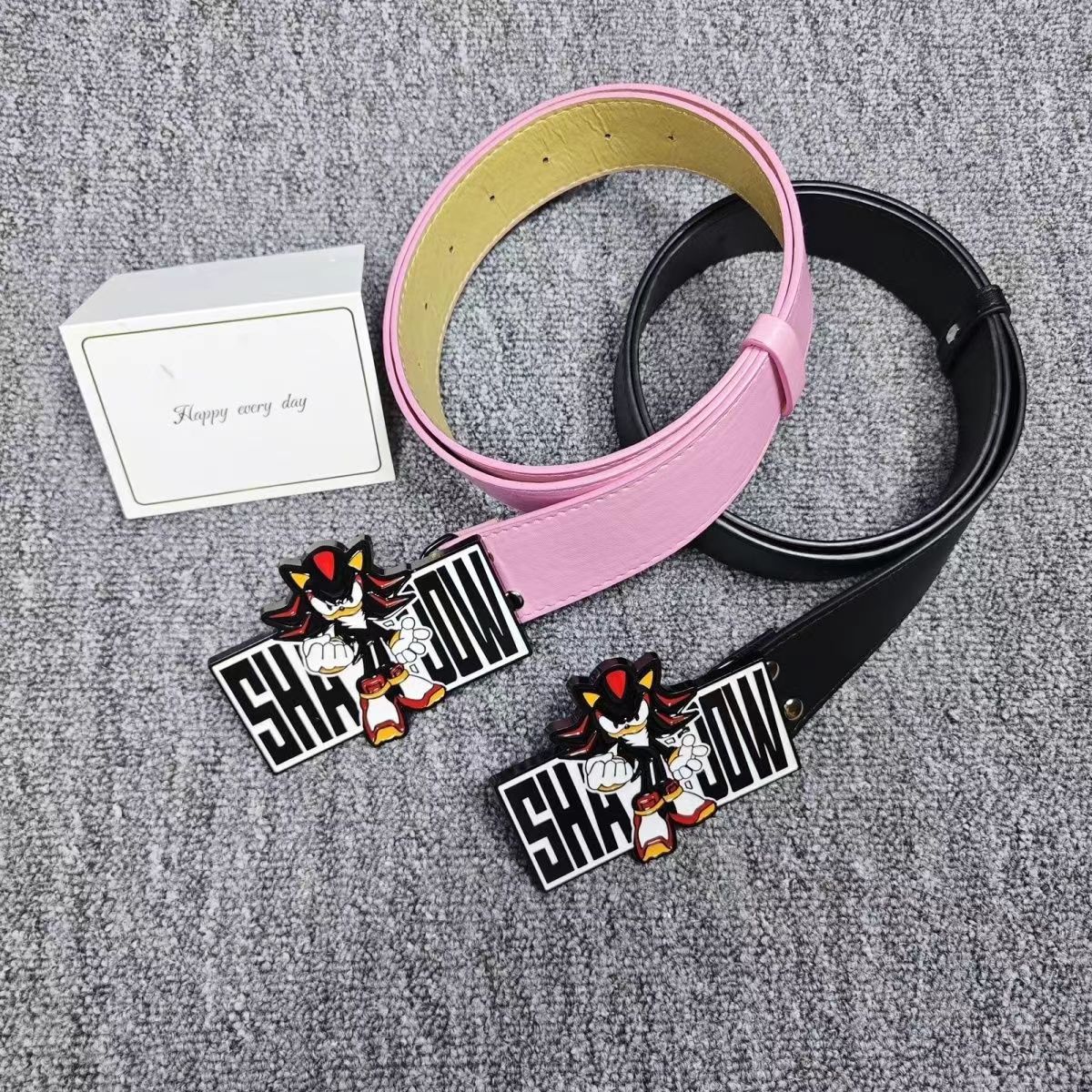 Secondary Punk Belt Cartoon Belt Y2K Millennium Spice Girls European and American Street Anime Sonic Kid Rivet