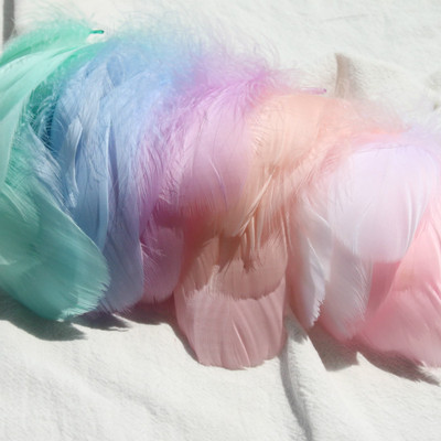 Picture of diy handmade color floating feather goose feather dream catcher wave ball gift box filling decoration materials