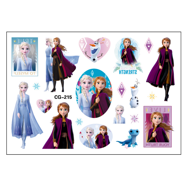 Picture of Frozen Aisha Princess Anna Xuebao Children Tattoo Sticker Birthday Party Tattoo Sticker Water Transfer Sticker