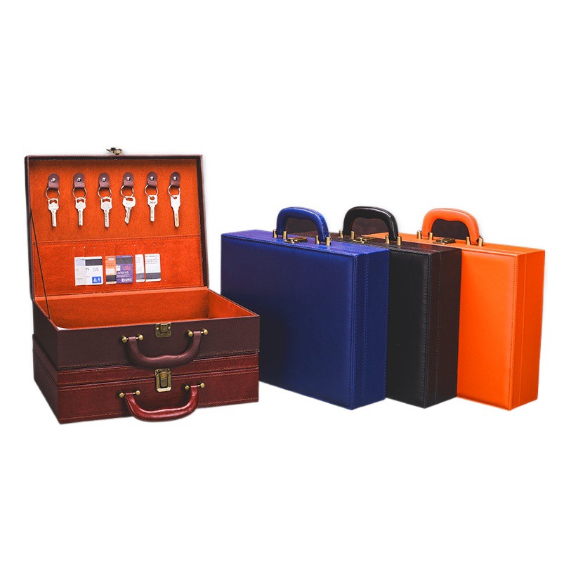 Red Gift Box in Stock, Customizable with Logo, Leather Box, Pu Packaging, Gift Delivery Tool Box, Delivery Key Box, Delivery Box