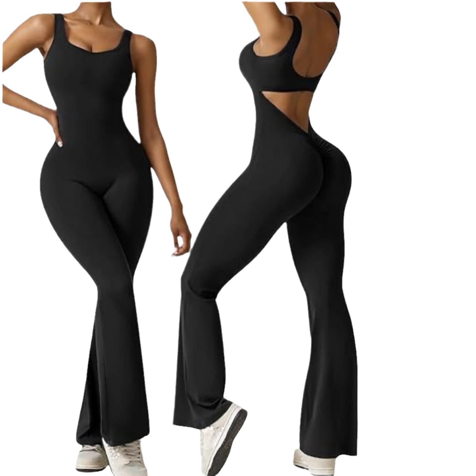 Picture of European and American Cross-border Women's Sleeveless Horn Jumpsuit Sexy Backless Vest Tight Hip Yoga Jumpsuit