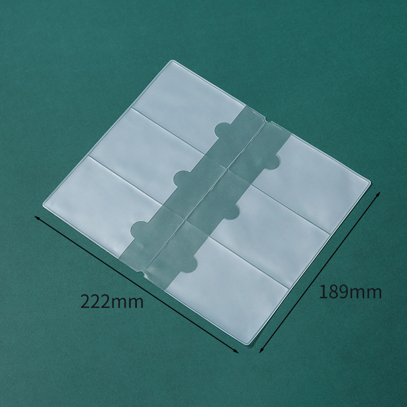 Picture of A5A6A7B5A4 book 6-hole loose-leaf notebook zipper bag bill Hand Book PVC storage bag clip chain pencil case