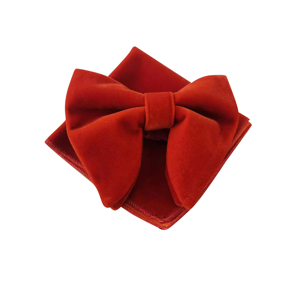 Picture of AliExpress EBAY WISH Multicolor Bow Tie Velvet Bow Performance Solid Color Gentleman Bow Tie Handkerchief