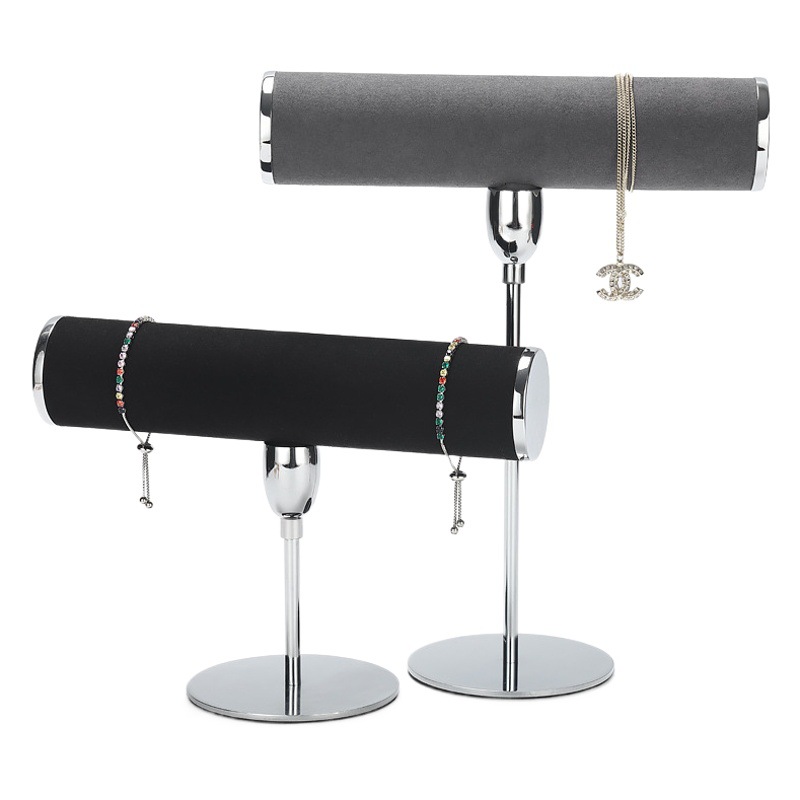 Hongtai Light Luxury Metal Bracelet Jewelry Display Stand Stand Bracelet Microfiber Jewelry Display Props in stock Wholesale