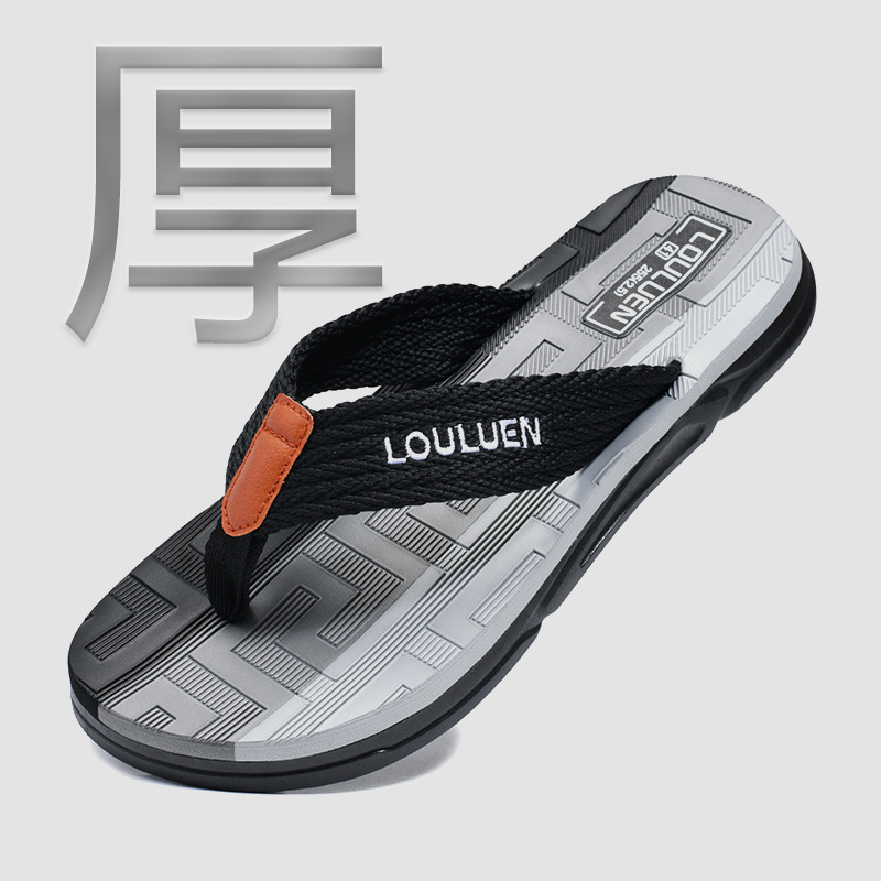 Cross-border New Flip-flops Men's Non-slip Beach Sandals Men's Outdoor Flip-flops Summer Fashion Beach Men's Slippers