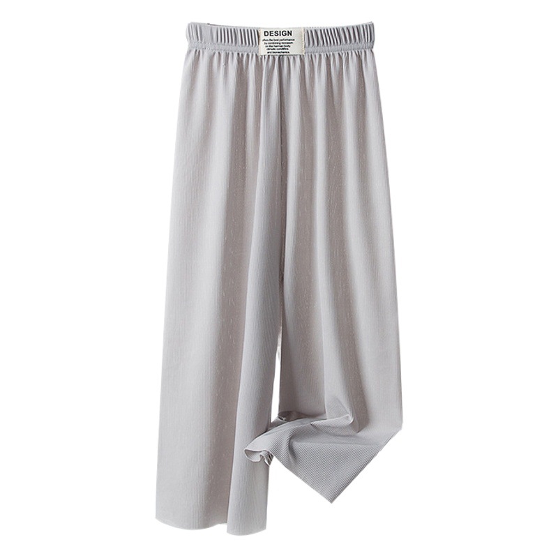 Girls' Wide Leg Shaking Pants Western Style Summer Thin Baby's Wide Leg Ice Silk Children's Straight Pants Loose Casual Children's Clothing