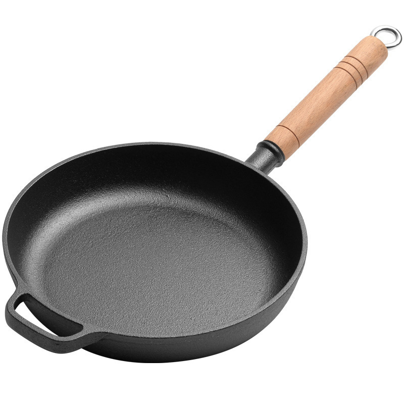 Picture of Cast Iron Pan Cast Iron Frying Pan Thickened Uncoated Non-Stick Pan Frying Pan Steak Pizza Pan
