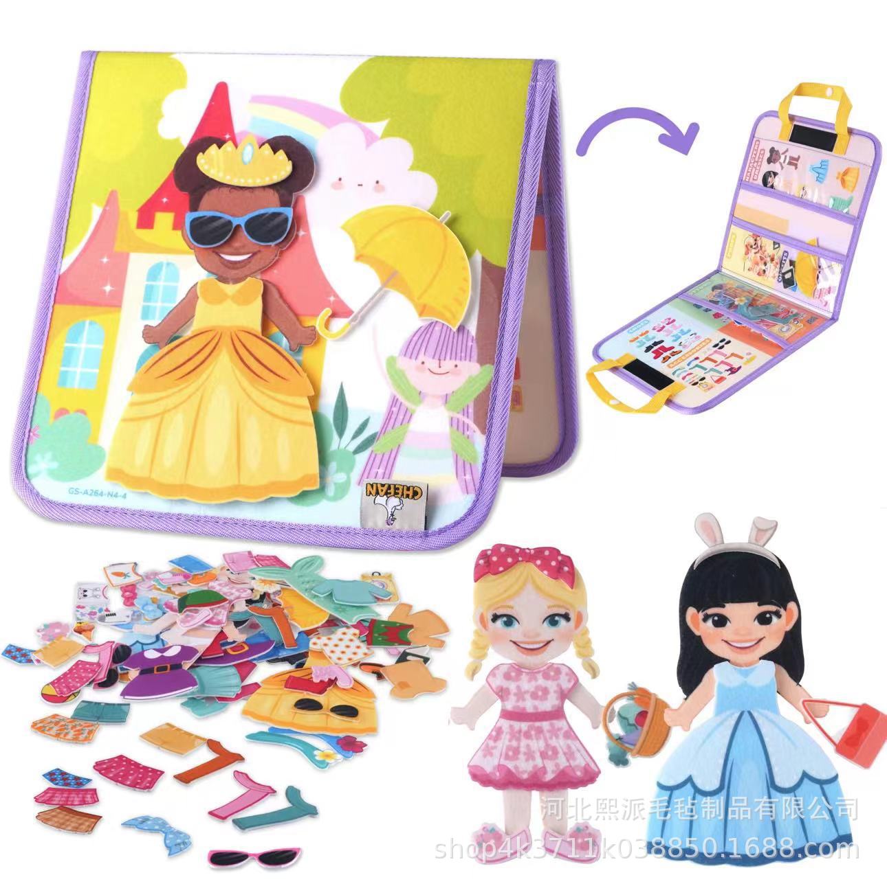 New Felt Cross-Border Learning Board Busy Board Early Education Version Dressing Version 3D Stereo Version Story Version Felt Learning Board