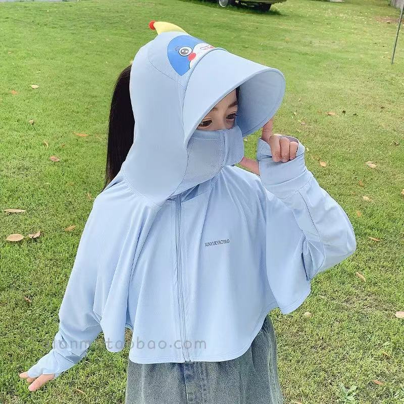 Picture of 2025 cartoon children's sunscreen summer sunscreen ice silk thin anti-ultraviolet baby sunscreen coat