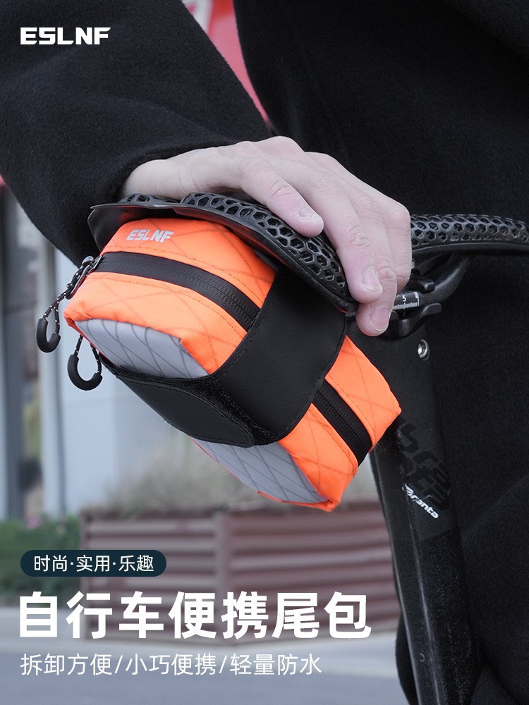 Eslnf Road Bicycle Bag Large Capacity Cycling Bag Mountain Bike Saddle Bag Waterproof Tail Bag Cycling Equipment