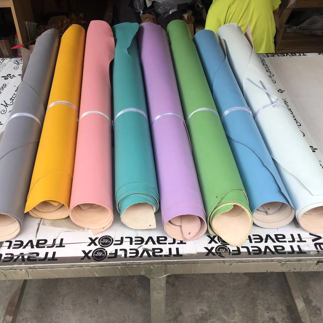 Picture of Factory customized transparent dyeing color macaroon color 2.0mm vegetable tanned cowhide DIY material key case leather head