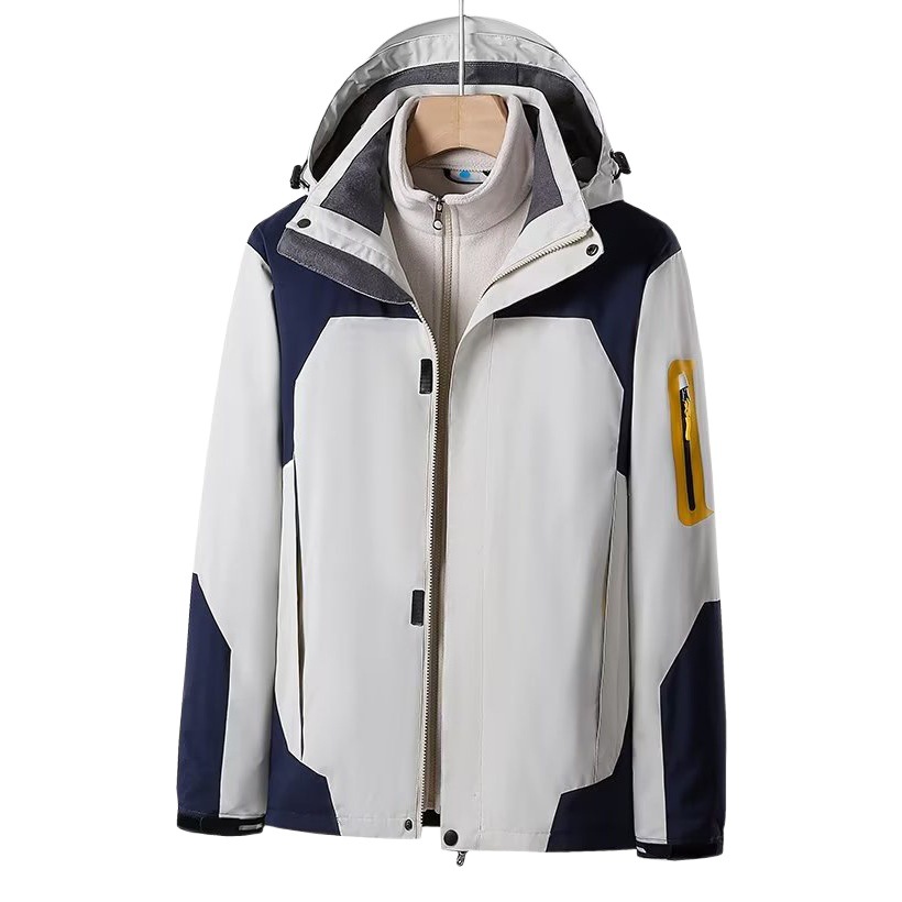 Jacket Detachable Two-Piece Set Outdoor Waterproof Breathable Three-In-One Fishing and Cycling Jacket Work Clothes Custom Logo
