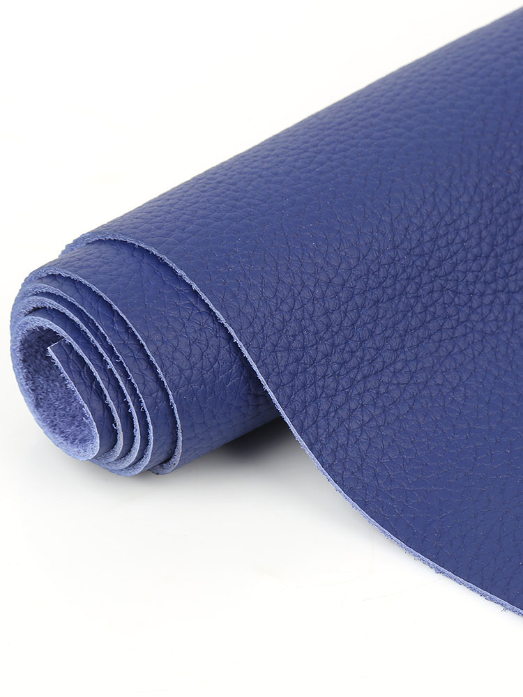 Genuine sapphire blue first layer cowhide leather handmade diy material leather fabric whole cowhide sofa soft foreskin