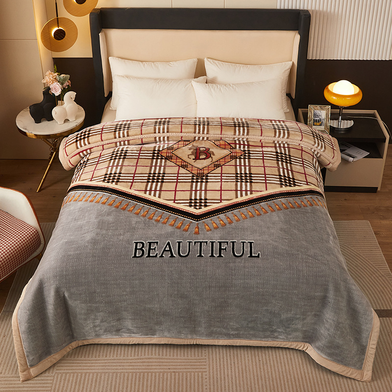Picture of Raschel Blanket Double Thickened Blanket Super Soft Fleece Blanket Cover Blanket Wedding Red Blanket Warm Blanket Gift Wholesale