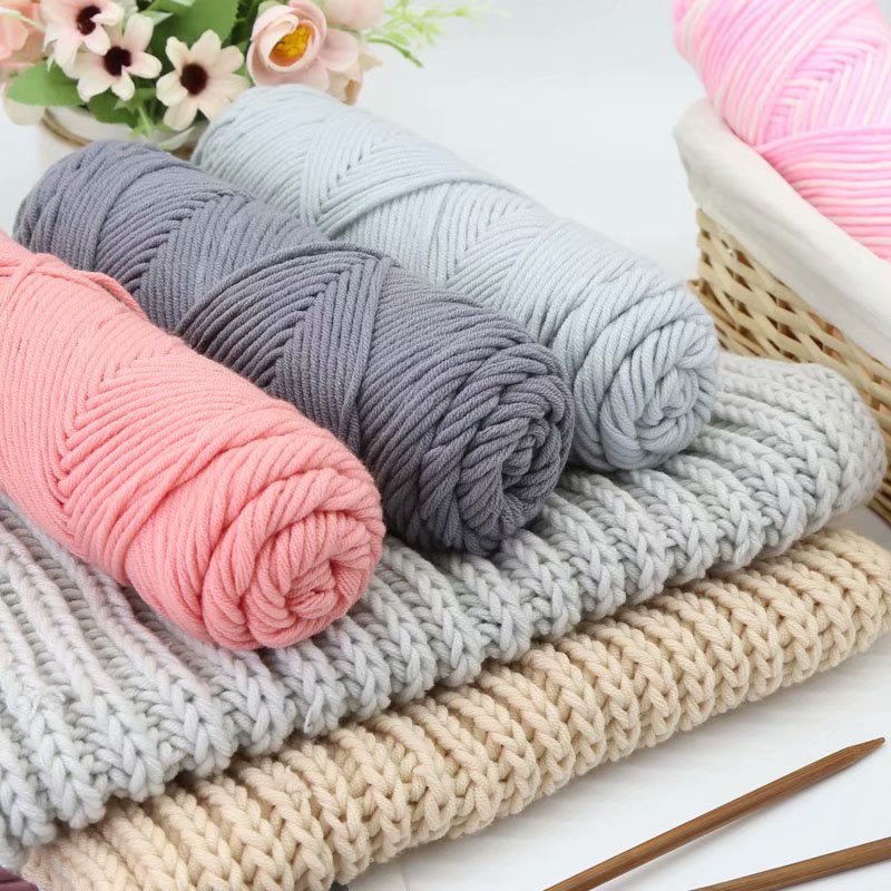 Picture of 8-Strand Lover Cotton Scarf Thread 100g Milk Cotton Baby Wool Hand-Knitted Stick Needle Thick Wool Hat Shawl Wholesale