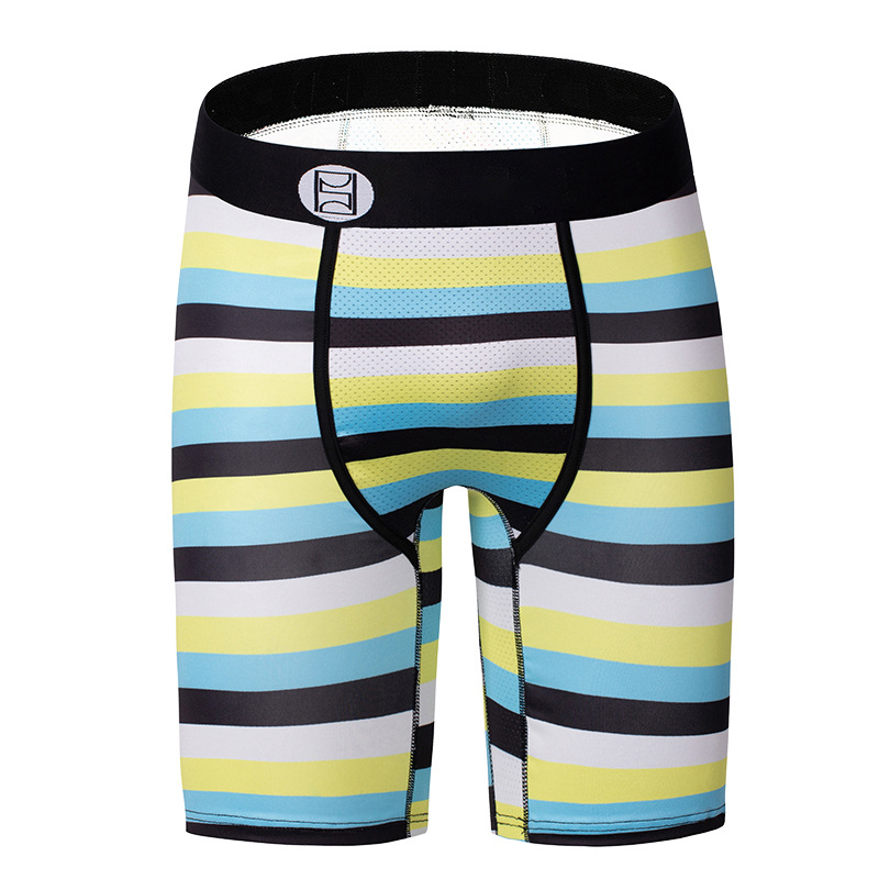 Picture of Men's Underwear Cartoon Print Men's Quick-Drying Boxer Briefs Sports Underwear Fitness Extended Underwear Men's Wholesale