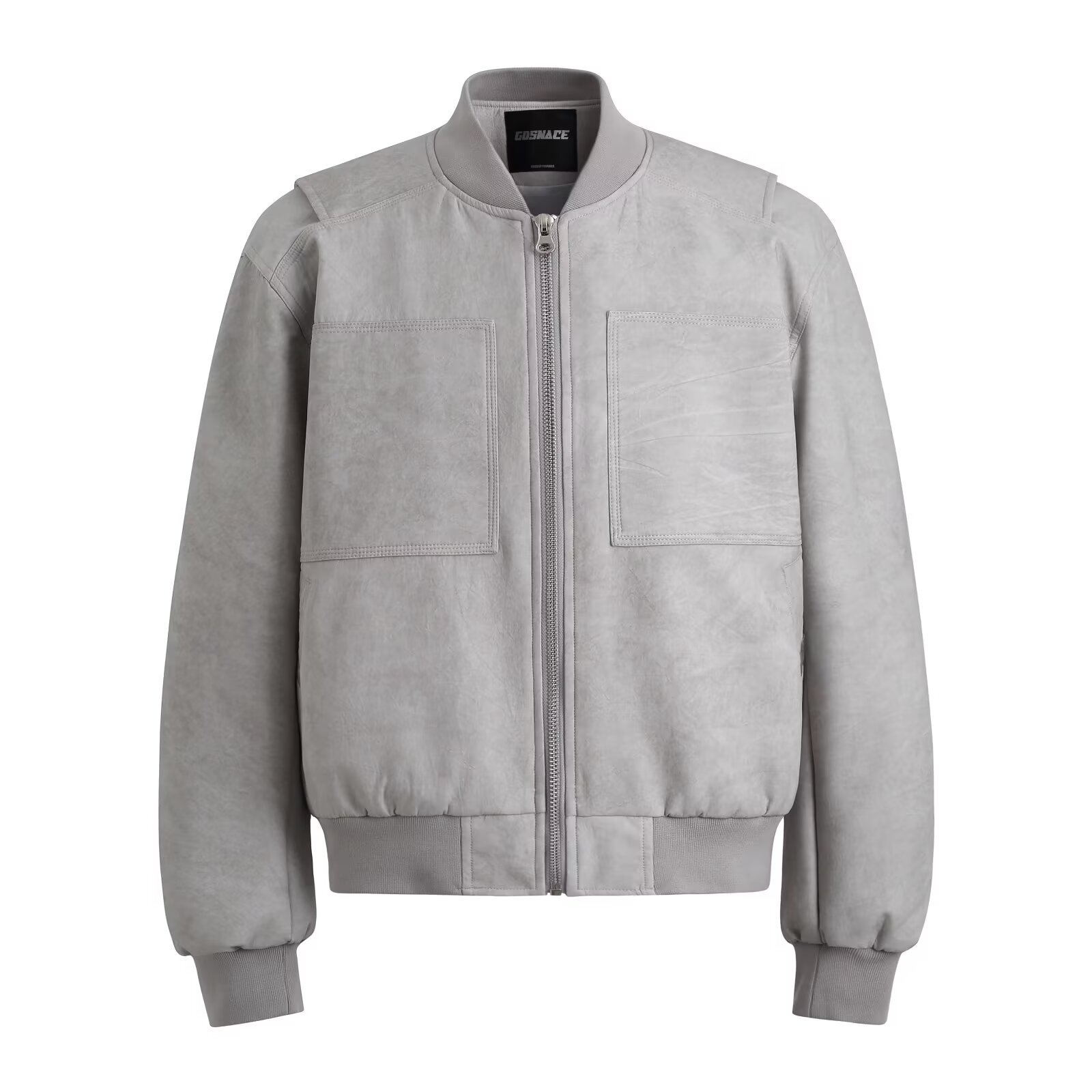 Stone Grey National Fashion Baseball Collar Coat Top Women's Autumn Fashionable Loose Casual All-match Work Jacket