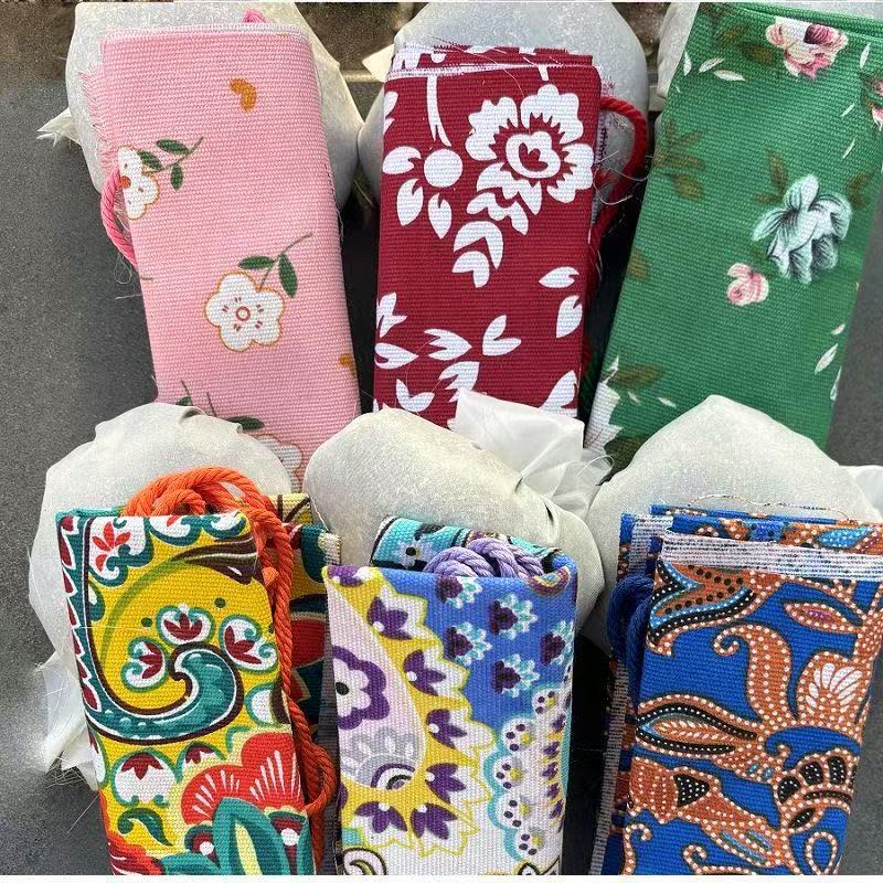 Mugwort Hammer Handmade Cloth Patchwork DIY Floral Old Coarse Cloth 29*59cm Cloth Set Can Be Customized According to the Size Required