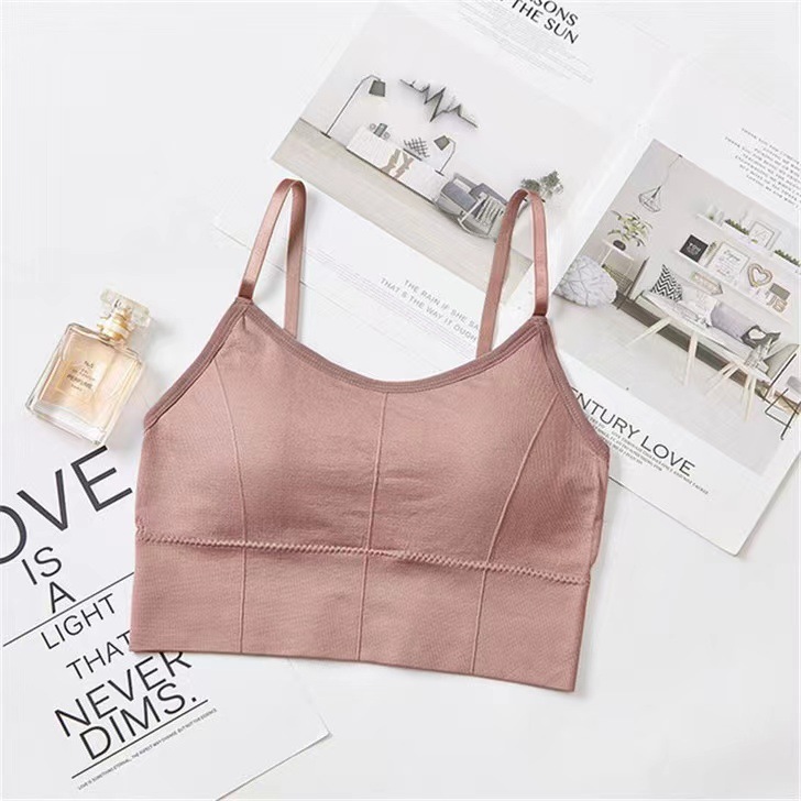 Picture of Women's wrapped chest card beauty back strap seamless underwear base inner tube top girl sports vest cross-border wholesale