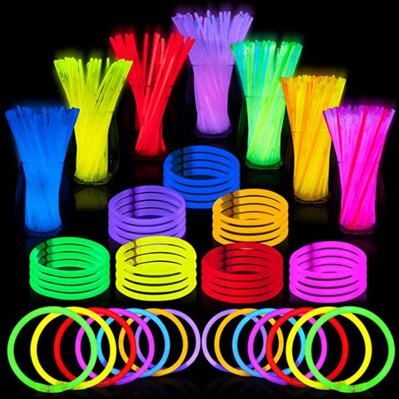 Picture of Disposable Fluorescent Sticks Batch Concert Luminous Bracelets Fluorescent Stick Toys 100 Fluorescent Sticks with Labeling
