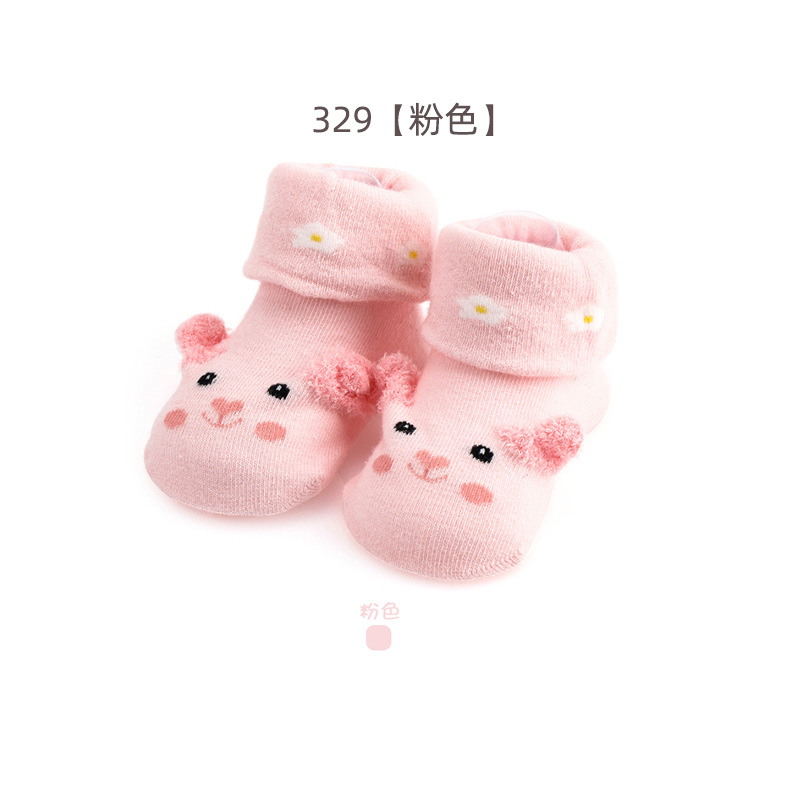 Picture of Newborn baby socks spring and autumn thin baby socks cartoon toddler floor socks dispensing non-slip 0-6 months children's socks