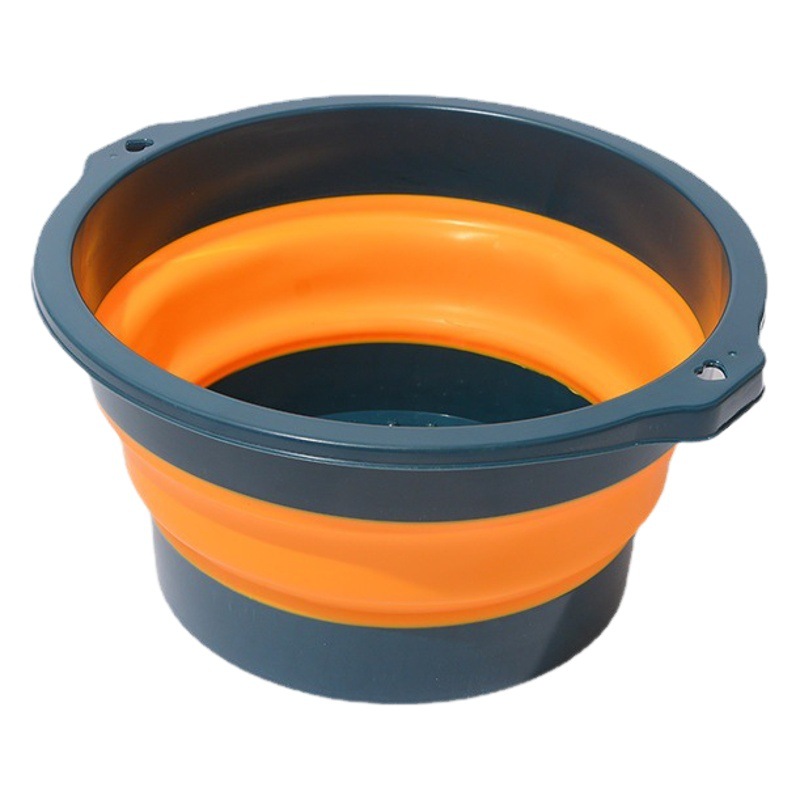 Picture of Foot Bucket Folding Portable Wholesale Household Plastic Thickened Deepened Round Leg Dormitory Foot Washing Bath