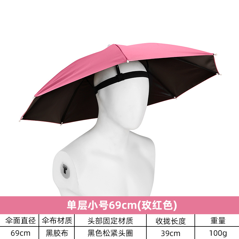 Picture of Sunscreen Hat Umbrella 69 Large Head-Mounted Umbrella Stand Umbrella Hat Rainbow Advertising Umbrella Umbrella Fishing Umbrella Fishing Hat