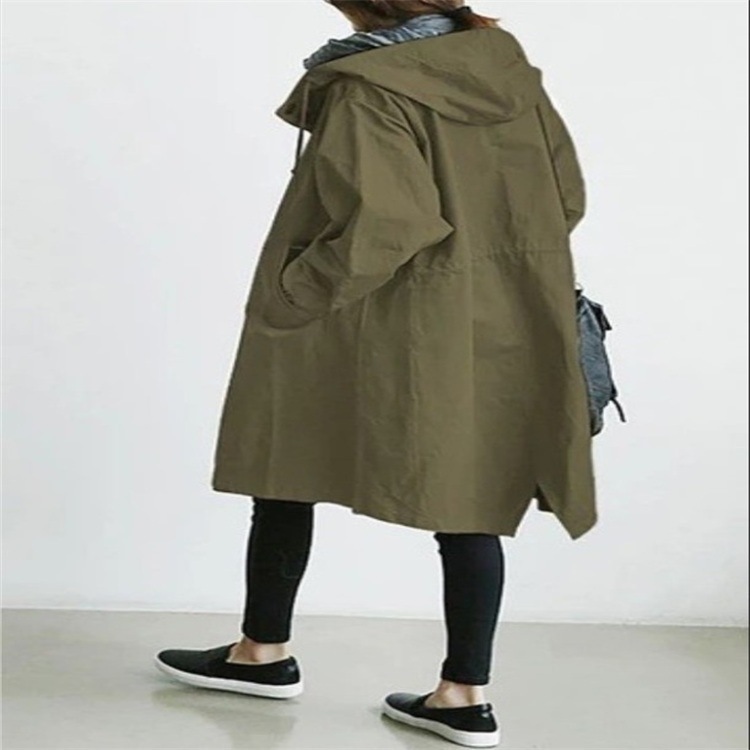 Picture of 2023 New Women's Windbreaker Autumn Mid-Length Small Casual Style Waist 8 Colors Select Fashionable and Easiest for Match