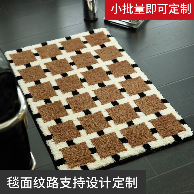 Medieval Style Super Soft Thickened Machine Washable Bathroom Floor Mats Non-Slip Bathroom Floor Mats Bedroom Bedside Blankets Door Mats