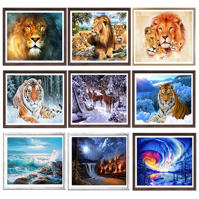 Diamond embroidery diamond painting foreign trade 5D full diamond landscape animal flowers religious figures manufacturers wholesale