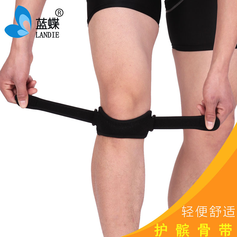 Color double pull silicone patella belt sports outdoor cycling mountaineering knee pads factory wholesale logo a generation of hair